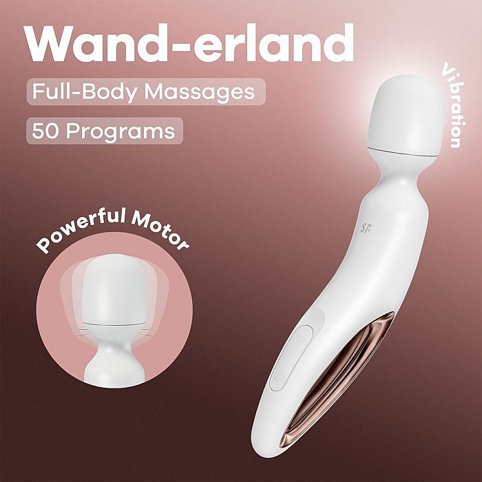 Вібромасажер Satisfyer Wand-erland (White/Rosegold) (м'ята упаковка!!!)