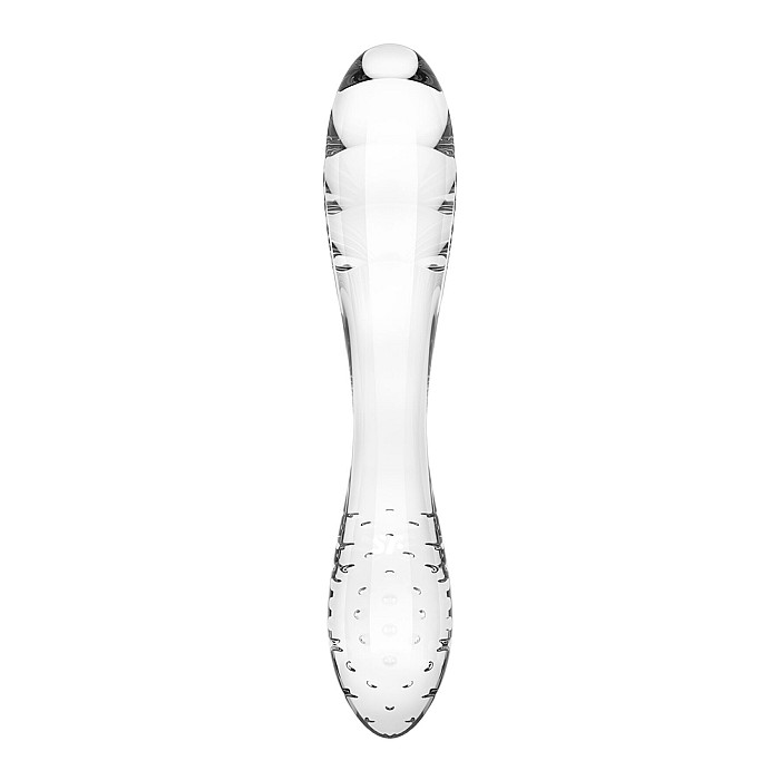 Двосторонній скляний дилдо Satisfyer Dazzling Crystal 1 Transparent (м'яте паковання!!!)