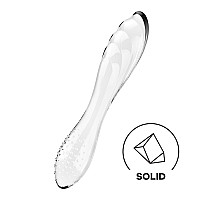 Двосторонній скляний дилдо Satisfyer Dazzling Crystal 1 Transparent (м'яте паковання!!!)