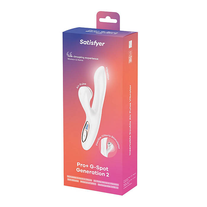Вакуумний вібратор-кролик Satisfyer Pro+ G-Spot Generation 2 Wihte (м'яте паковання!!!)