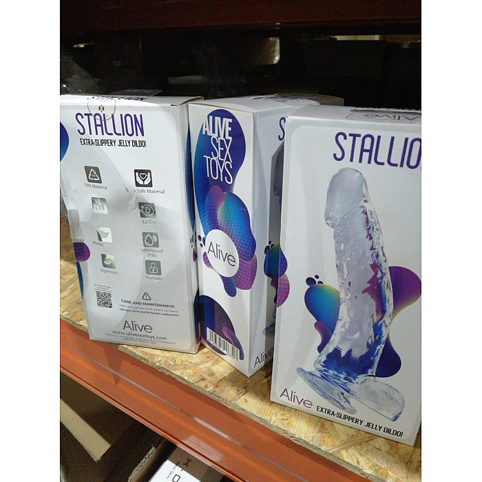 Прозорий фалоімітатор Alive Jelly Dildo Stallion (м'яте паковання!!!)