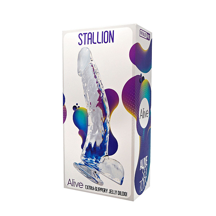 Прозорий фалоімітатор Alive Jelly Dildo Stallion (м'яте паковання!!!)