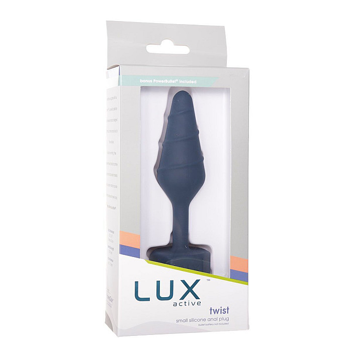 Анальна пробка Lux Active Twist Plug Small Blue (м'яте паковання!!!)