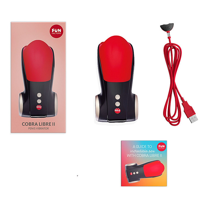 Мастурбатор для головки пениса Fun Factory COBRA LIBRE II black/red (мятая упаковка!!!)