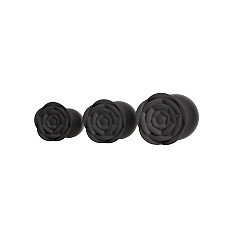 Набір силіконових анальних пробок BMS Roses Til’ Dawn Silicone Anal Plug Kit (пошкоджене паковання!!!)