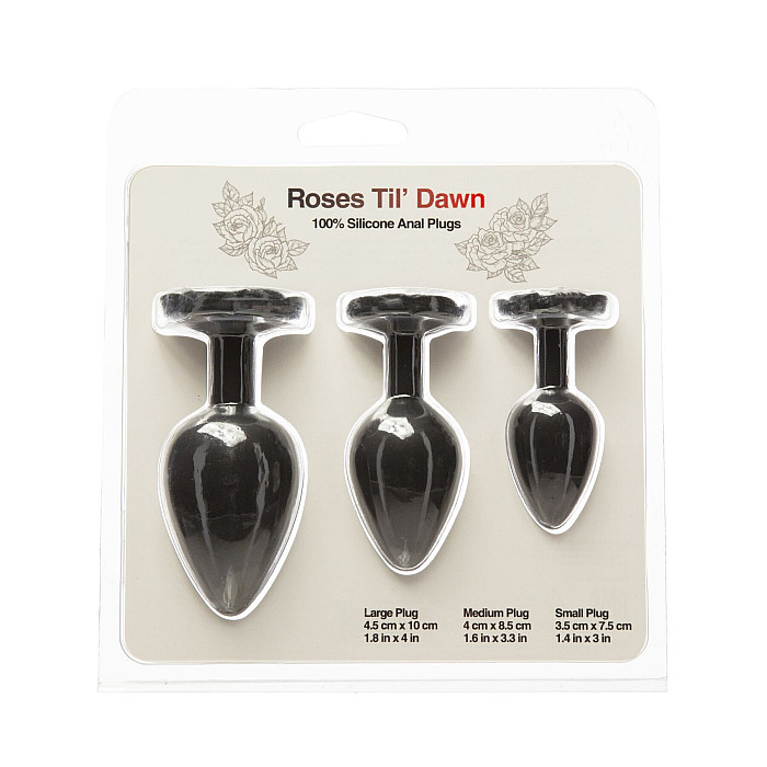 Набор силиконовых анальных пробок BMS Roses Til’ Dawn Silicone Anal Plug Kit (повреждена упаковка!!!)