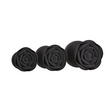 Набір силіконових анальних пробок BMS Roses Til’ Dawn Silicone Anal Plug Kit (пошкоджене паковання!!!)