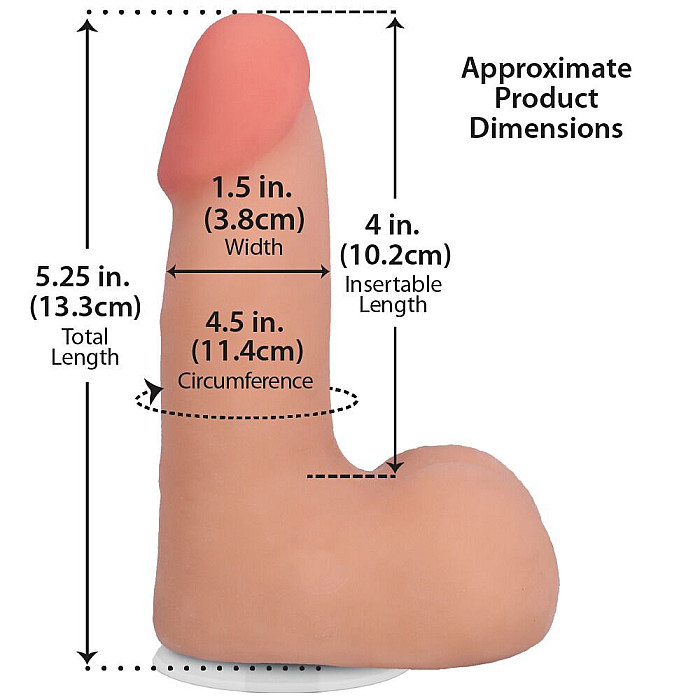 Фаллоимитатор Doc Johnson The Realistic Cock ULTRASKYN - 5" with Balls Vanilla (надрыв упаковки!!!)