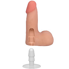 Фаллоимитатор Doc Johnson The Realistic Cock ULTRASKYN - 5" with Balls Vanilla (надрыв упаковки!!!)