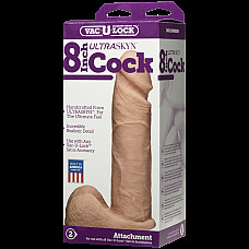 Фалоімітатор Doc Johnson Vac-U-Lock - 8 Inch ULTRASKYN Cock White (м'яте паковання!!!)