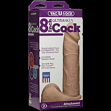 Фалоімітатор Doc Johnson Vac-U-Lock - 8 Inch ULTRASKYN Cock White (м'яте паковання!!!)