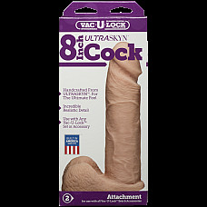 Фалоімітатор Doc Johnson Vac-U-Lock - 8 Inch ULTRASKYN Cock White (м'яте паковання!!!)