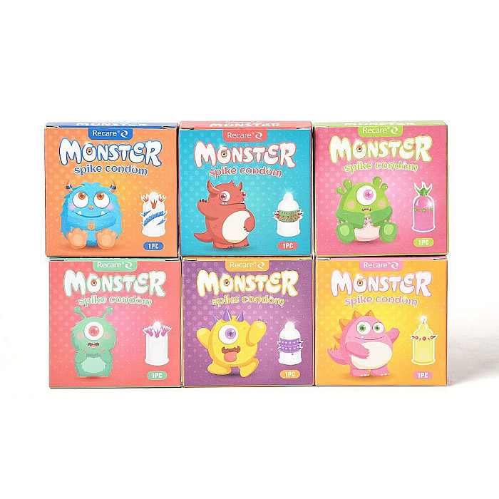 Насадка на член Recare Yellow Monster Spike Condom (м'яте паковання!!!)