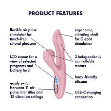 Вакуумний вібратор-кролик Satisfyer Pro+ G-Spot Generation 2 Pink (м'яте паковання!!!)