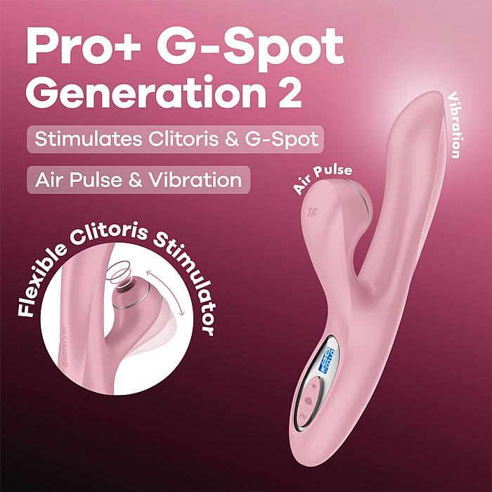 Вакуумний вібратор-кролик Satisfyer Pro+ G-Spot Generation 2 Pink (м'яте паковання!!!)