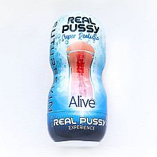 Недорогой мастурбатор-вагина Alive Super Realistic Vagina (трещина на крышке)