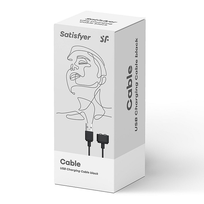 Зарядка (запасний кабель) для іграшок Satisfyer USB charging cable Black (відкрите паковання!!!)