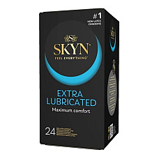 Безлатексные премиум-презервативы SKYN Extra Lubricated 24 шт (мятая упаковка!!!)