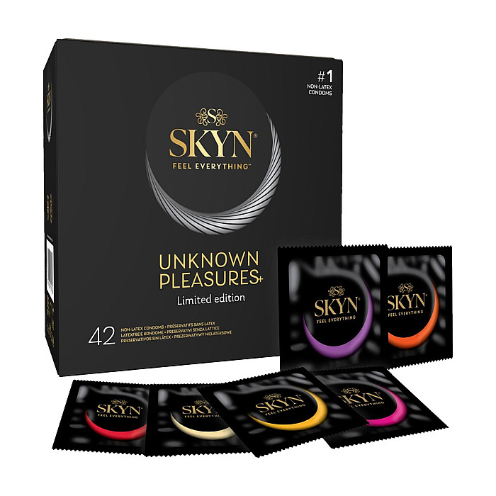 Безлатексні преміум-презервативи SKYN Unknown Pleasures 42 шт, 6 різних видів (м'яте паковання!!!)