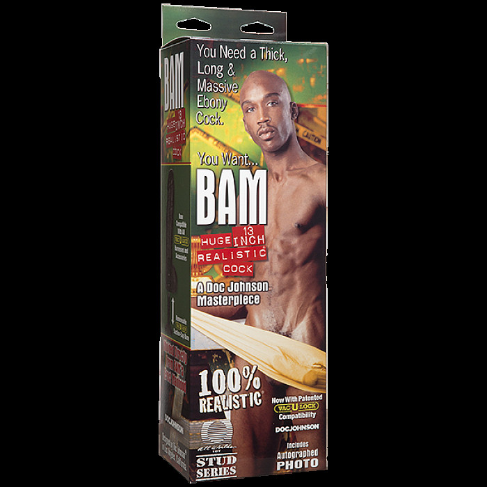 Фалоімітатор Doc Johnson BAM - Huge 13 Inch Realistic Cock (пошкоджене паковання!!!)