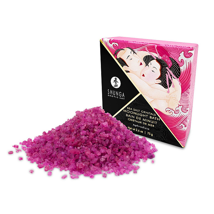 Соль для ванны Shunga Moonlight Bath – Aphrodisia (75 г), соль Мертвого моря, аромамасла
