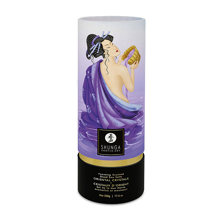 Пенящаяся соль для ванны Shunga Dead Sea salt Oriental Crystals — Exotic Fruits (500 г)