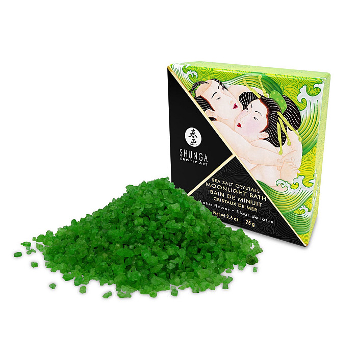 Соль для ванны Shunga Moonlight Bath – Lotus Flower (75 г), соль Мертвого моря, аромамасла