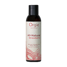 Лубрикант на водной основе Orgie All Natural Strawberry, 150 мл, со вкусом и ароматом клубники
