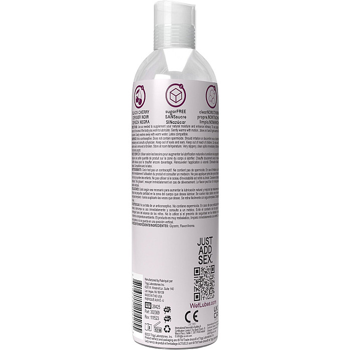 Зігрівальний лубрикант на водній основі Wet Warming Black Cherry 4 in 1, без цукру (118 мл)