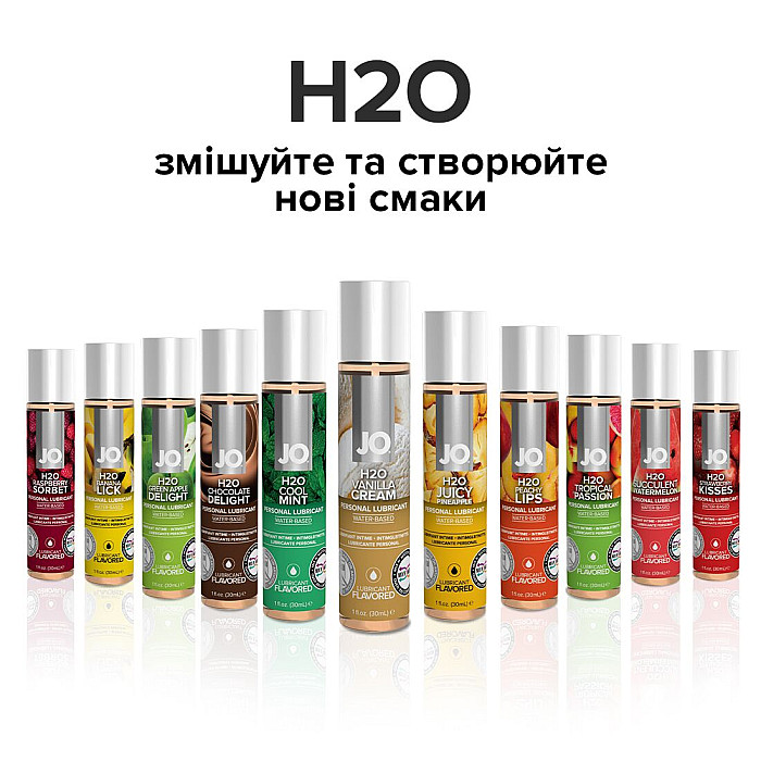Смазка на водной основе JO H2O — Vanilla Cream (120 мл) без сахара, растительный глицерин