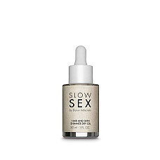Сухое масло-шиммер для волос и тела Bijoux Indiscrets Slow Sex Hair and skin shimmer dry oil