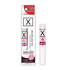 Стимулирующий бальзам для губ унисекс Sensuva – X on the Lips Bubble Gum с феромонами, жвачка