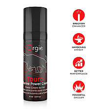 Крем для усиления эрекции Orgie Touro Power Cream, 15 мл, с таурином, гинкго и корнем женьшеня
