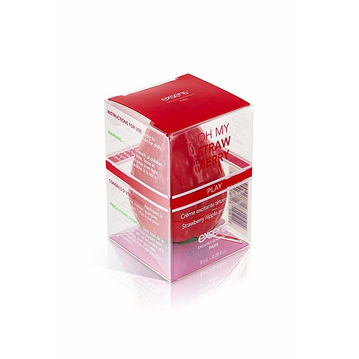 Возбуждающий крем для сосков EXSENS Oh My Strawberry (8 мл) с жожоба и маслом ши, съедобный