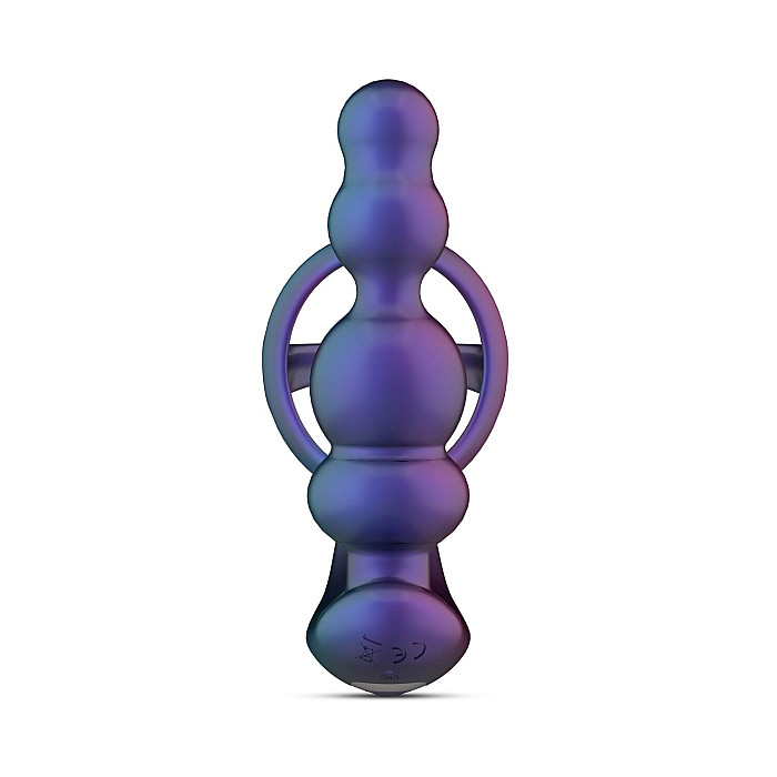 Анальный вибратор с эрекционным кольцом Hueman - Stellar Force Anal Beads with Cockring