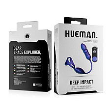 Анальный стимулятор с эрекционным кольцом Hueman Deep Impact, пульсация, массаж промежности