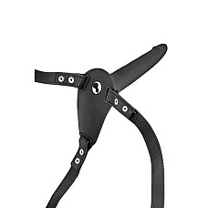 Страпон з вібрацією Fetish Tentation Vibrating Strap-On with Dildo Black