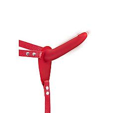 Страпон з вібрацією Fetish Tentation Vibrating Strap-On with Dildo Red
