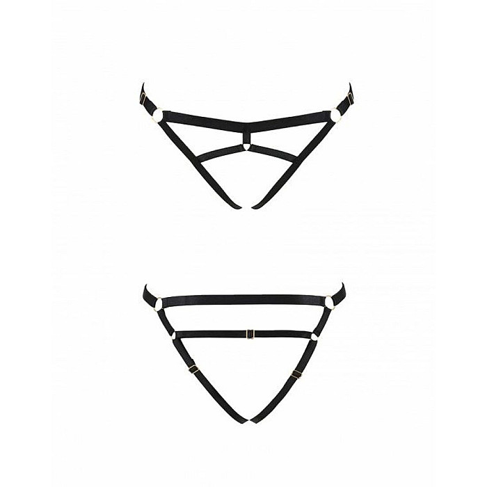 Трусики-стринги из стреп Passion Exclusive KELIS THONG S/M, black