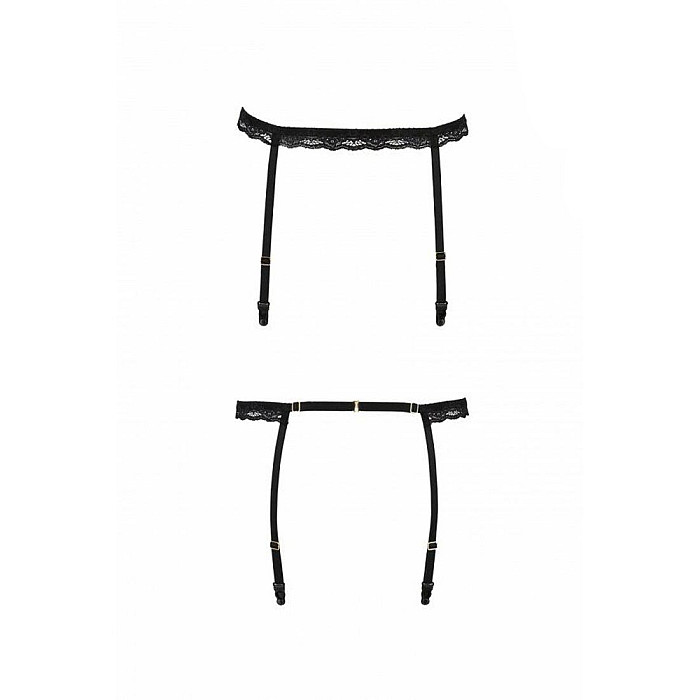 Пояс-стрепы для чулок Passion Exclusive SHELLY GARTER BELT L/XL, black