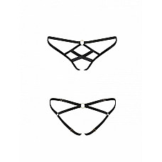 Трусики из стреп Passion Exclusive NICKY THONG XXL/XXXL, black