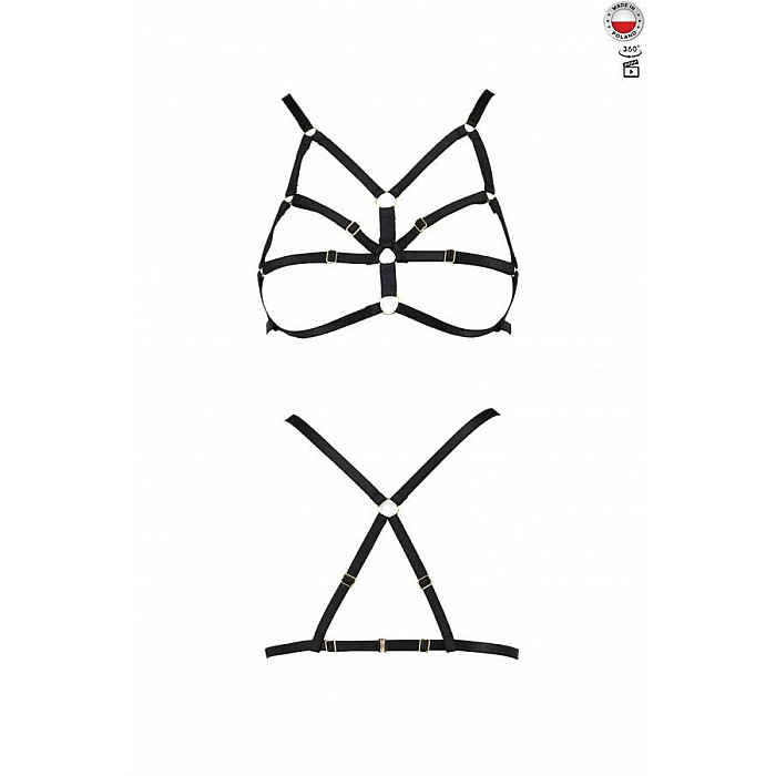 Бюстгальтер-стрепы Passion Exclusive ARMANDA BRA XXL/XXXL, black