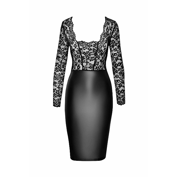 Сукня Noir Handmade F295 Euphoria lace and wetlook midi dress - L
