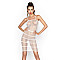 Бодистокинг Passion BS033 white, платье-сетка на бретелях, прозрачное
