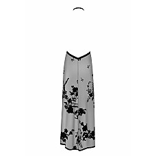 Платье Noir Handmade F312 Divinity, M, black, прозрачное, в пол, открытая спина, разрез сбоку