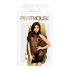 Мини-платье сетка с горлом Penthouse - Epic Night Black XL