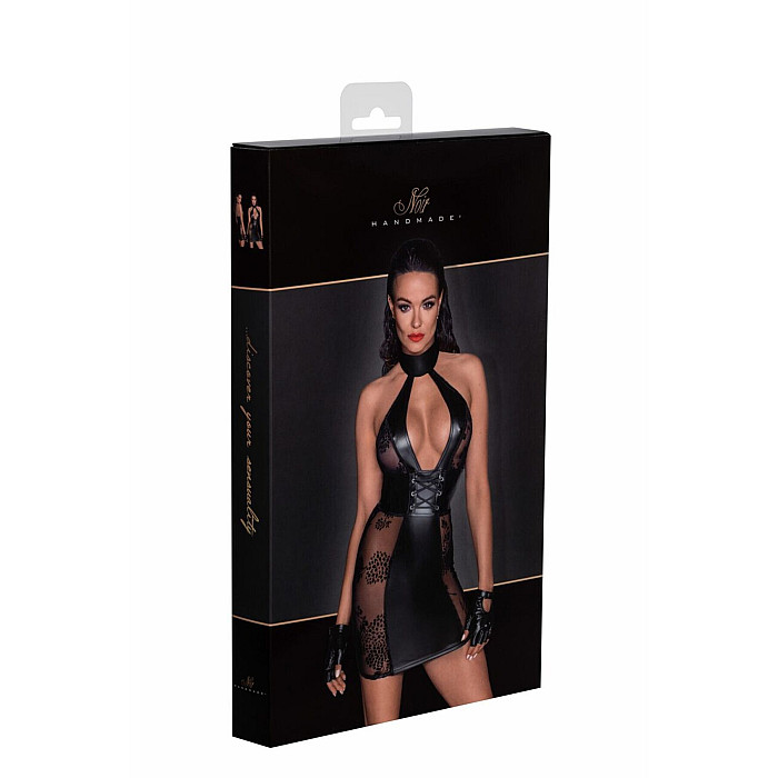 Сукня Noir Handmade F238 Short tulle dress with powerwetlook inserts - XL