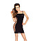 Бодистокинг Passion BS026 black, платье-сетка на бретелях