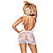 Ажурна сукня-сітка Leg Avenue Lace mini dress with cut-outs White, one size
