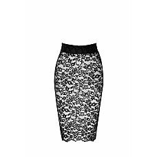 Юбка Noir Handmade F302 Ambivalence, XXL, black, кружево, длина за колени, шнуровка сзади